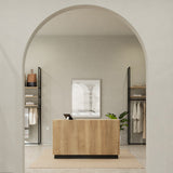 Shop Counter Matera, wood and anthracite