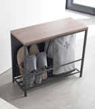 Entryway Storage Organizer & Bench (18" H)  - Steel + Wood