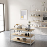 Display Table Modena, Rectangular, white steel