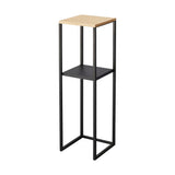 Two-Tier Display & Storage Shelf (31.5" H)  - Steel + Wood