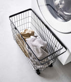 Rolling Wire Basket (14.8" H)  - Steel