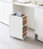 Two-Tier Hideaway Storage Cart (24" H)  - Steel