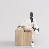Cube Table Toro, in wood decor Oak