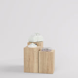 Cube Table Toro, in wood decor Oak