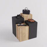 Cube Table Toro, in wood decor Oak
