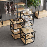 Display Table Fargo, black with wood