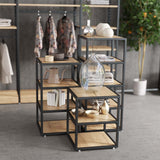 Display Table Fargo, black with wood