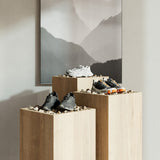 Cube Table Logan, in wood decor Oak