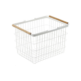 Wire Basket - Two Sizes - Steel + Wood