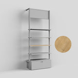 Shelf Board Ceres 19 mm, incl. white brackets