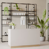 Shop Counter Matera, white and wood