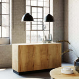 Shop Counter Matera, wood and anthracite