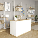 Shop Counter Java, white and wood