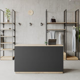 Shop Counter Java, anthracite and wood