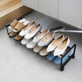 Two-Tier Rolling Shoe Rack (" H)  - Steel