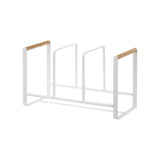Vertical Plate Organizer - Steel + Wood