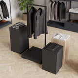 Clothing Rail Kansas, black/anthracite, W 65, 3 heights