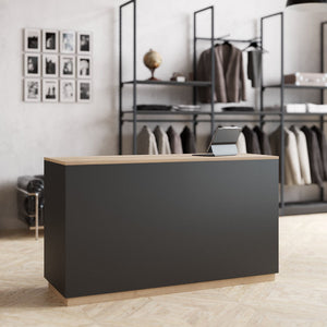 Shop Counter Java, anthracite and wood