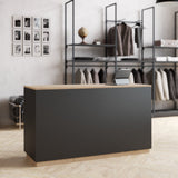 Shop Counter Java, anthracite and wood