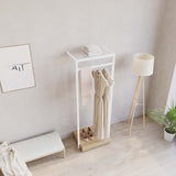 Clothing Rail Ontario, W65, White, With Pedestal