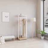 Clothing Rail Ontario, W65, White, With Pedestal