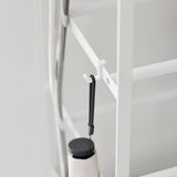 Rolling Five-Tier Shoe Rack (34.25" H)  - Steel + Wood