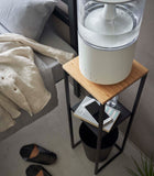 Two-Tier Display & Storage Shelf (31.5" H)  - Steel + Wood