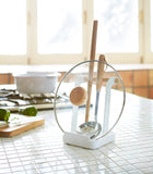 Lid & Ladle Stand - Steel + Wood